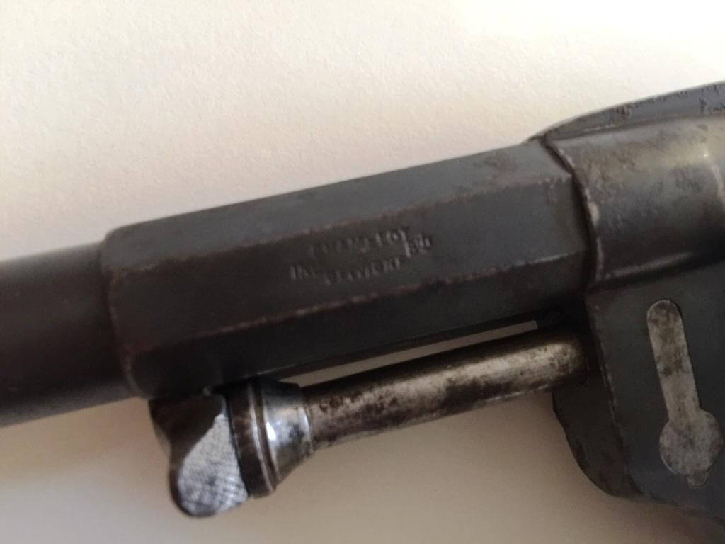 Revolver mle 1874 civil, fabrication belge, marquage Chamelot et Delvigne sur le canon