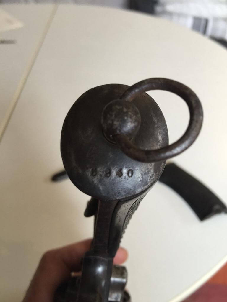 Revolver mle 1874 civil, fabrication belge: numéro de fabrication