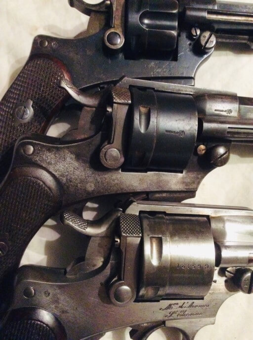 Comparaison revolvers modèle 1873, 1874 et version du commerce (St Etienne)
