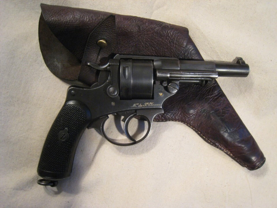 Etui revolver de marine suédois mle 1863, 1884 et 1887 avec revolver M/1884 bronzé