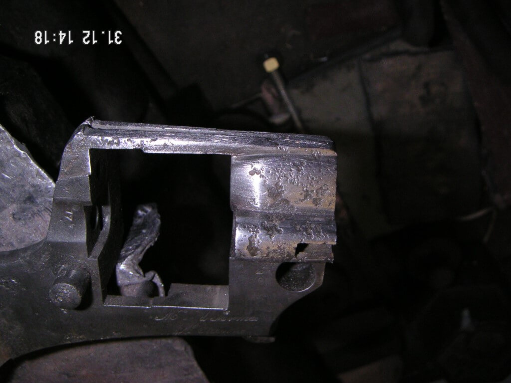 restauration revolver modèle 1874: canon démonté