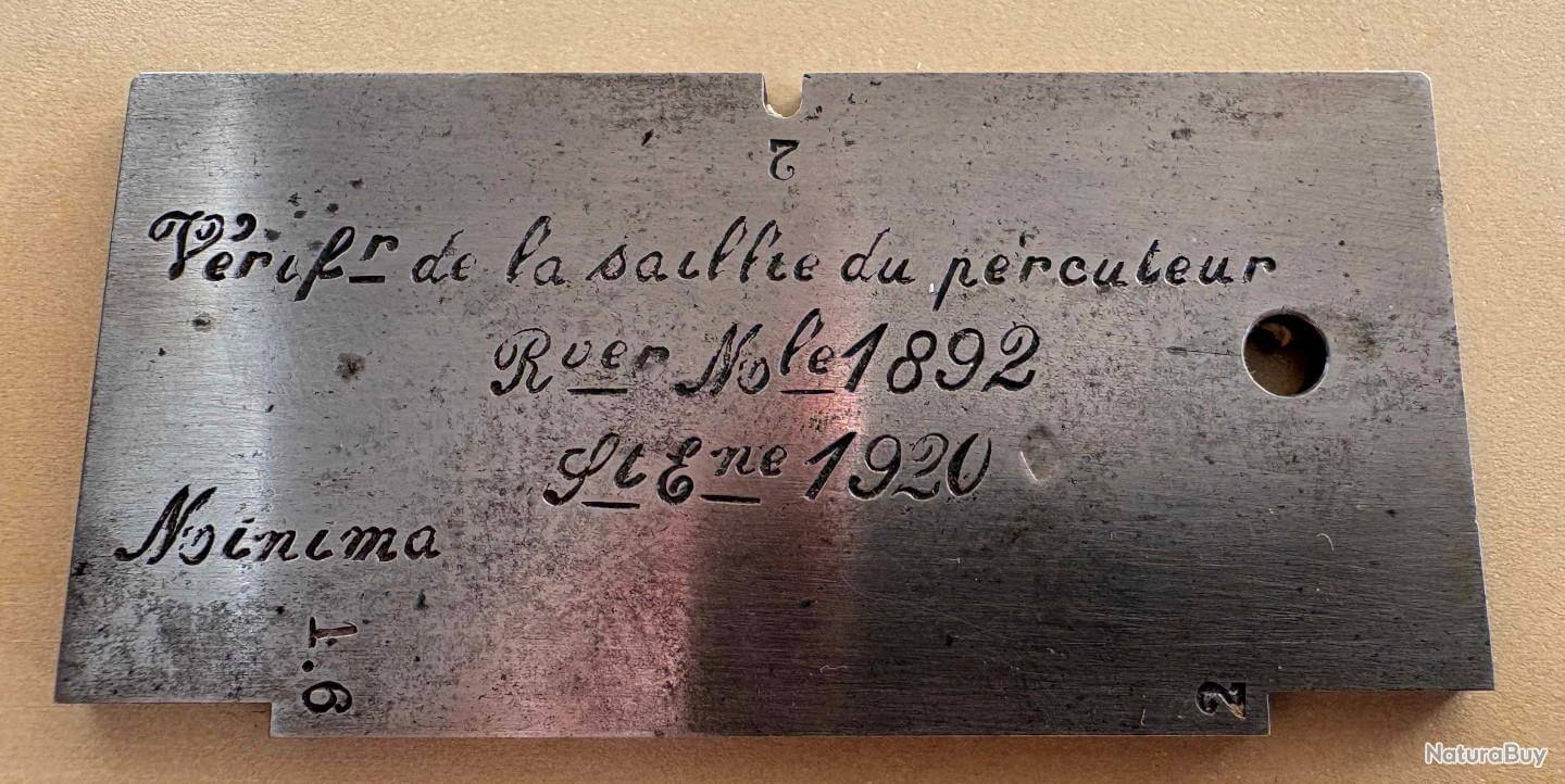 Gabarit vérificateur de la saillie du percuteur du Revolver Mle 1892