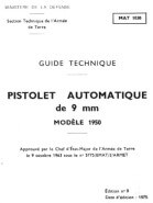Guide technique pistolet automatique de 9mm Modèle 1950 (mac 50 et mas 50)