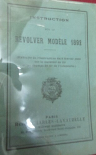 levée de fonds pour acquisition de documents sur les revolvers d'ordonnance: Instruction sur le Revolver Modèle 1892