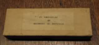 Boîte de cartouches ampoules de bromure de benzyle, pour le revolver modèle 1873, fermée