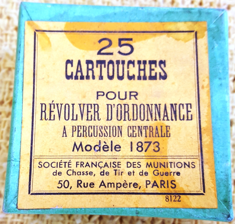 Paquet de cartouches 12 mm 73 pour le revolver mle 1873 de marine