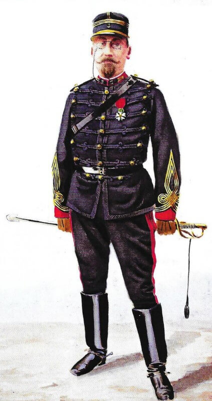 Léon Wendling, en 1893, en tenue de capitaine au 9e Régiment d’artillerie territorial
