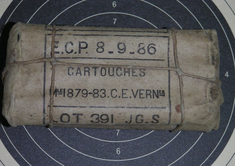 paquet de cartouches pour le fusil modèle 1874 Gras