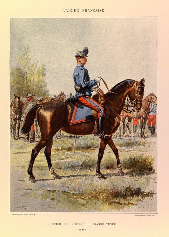 Officier de Hussards. - Grande tenue, par Edouard Detaille, 1887